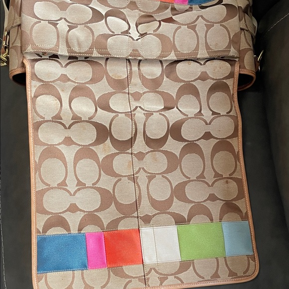 Coach Signature Messenger Bag with Colorful Accents - Picture 3 of 16